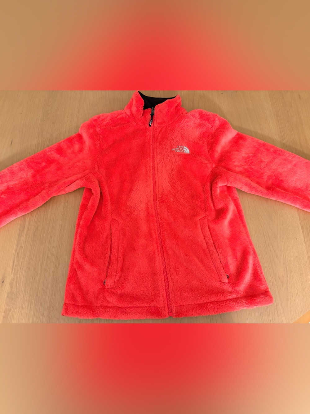 The North Face Furry Plush Full-Zip Jacket - Bright Coral